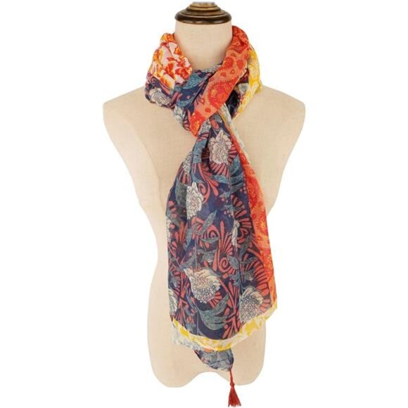Large Boho Scarf for Women Lightweight Floral Printed Scarves Fall - Picture 3 of 16